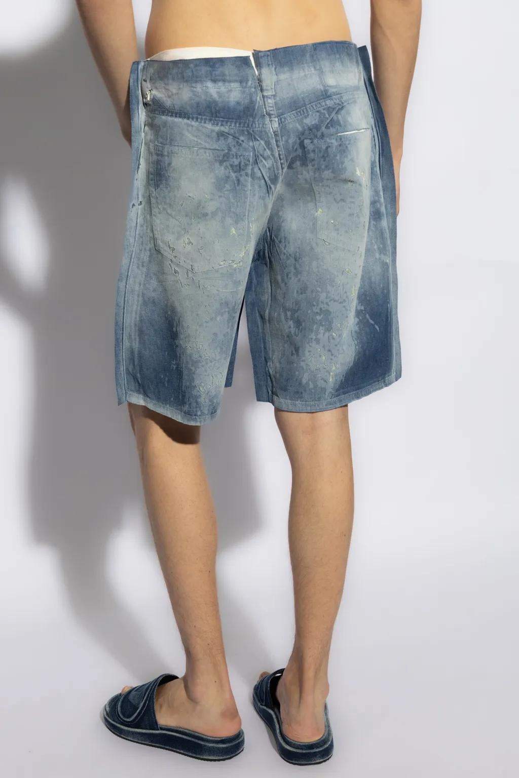 D-Shorty-Fse Peel-Off Denim Shorts