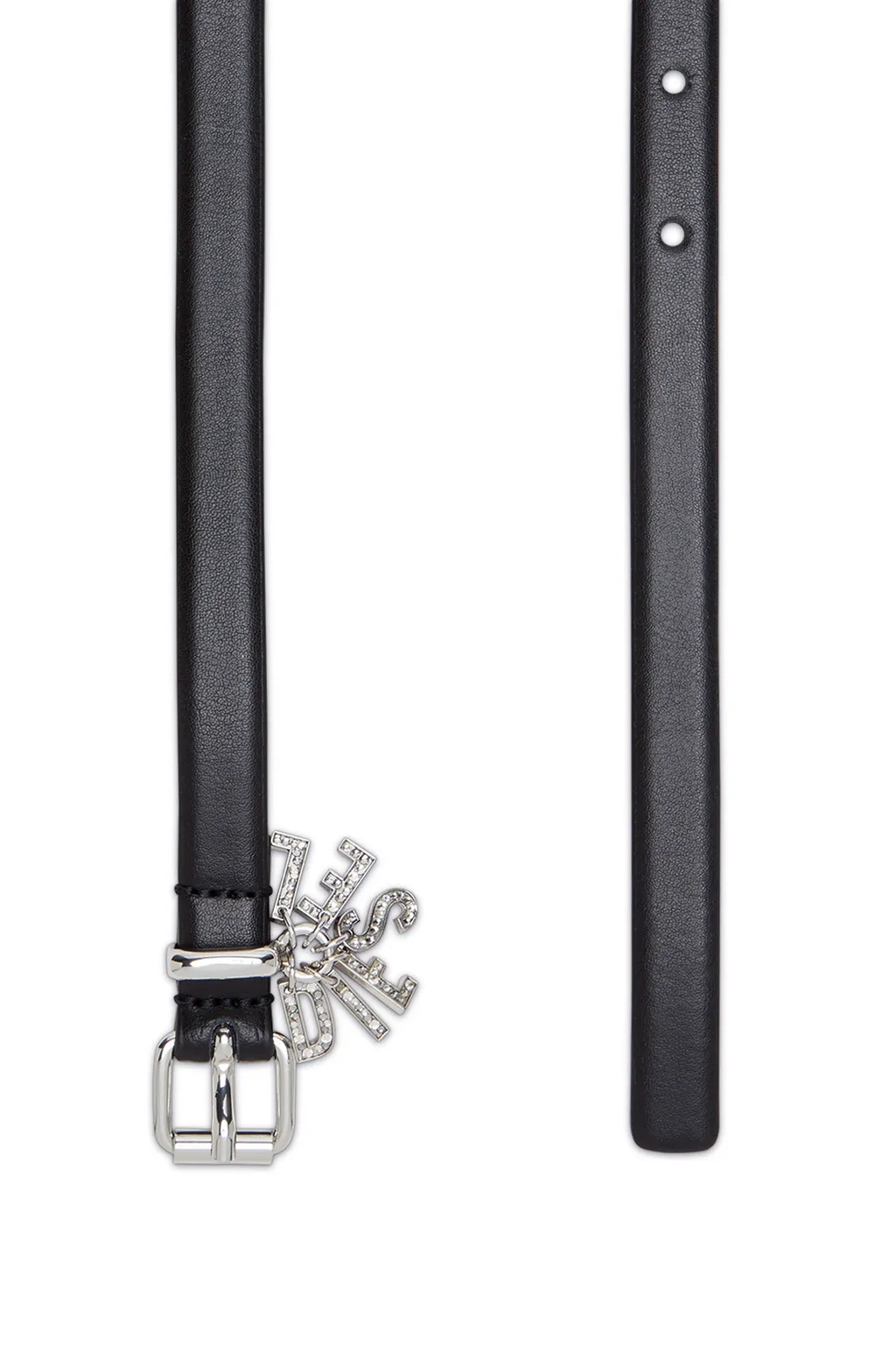 Logo-Charm Leather Belt