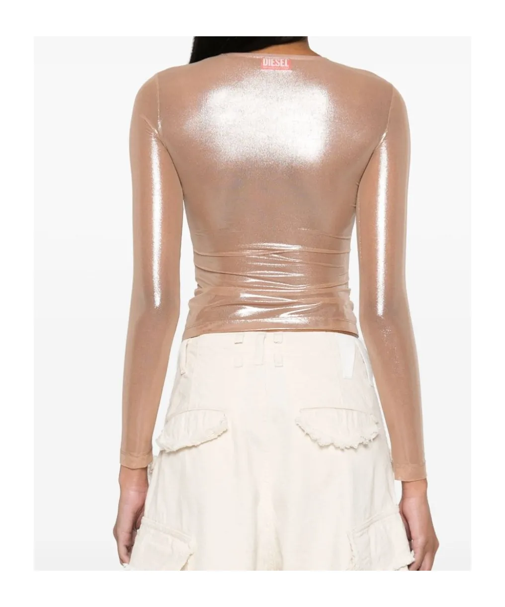 T-Clau-M1 Semi-Sheer Top