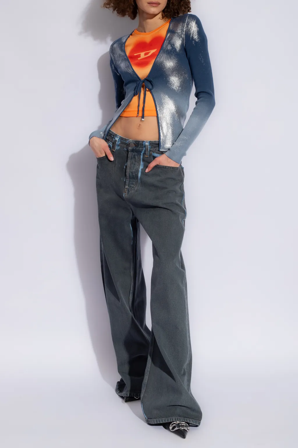 M-Isolde Faded Metallic Cardigan
