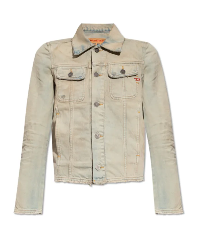 De-Bonny-S1 Frayed-Edge Denim Jacket