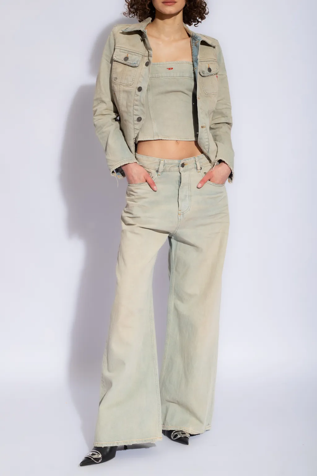 De-Bonny-S1 Frayed-Edge Denim Jacket