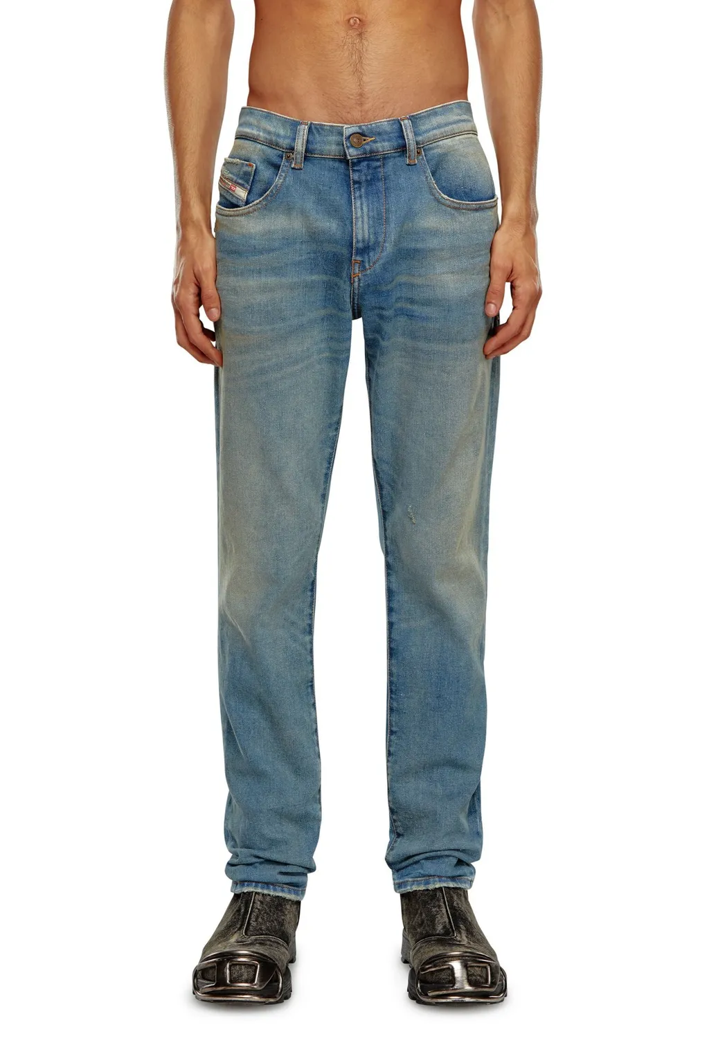 D-Strukt 09H50 Mid-Rise Slim-Fit Jeans