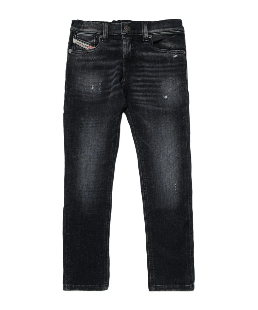 1995-J Distressed Straight-Leg Jeans