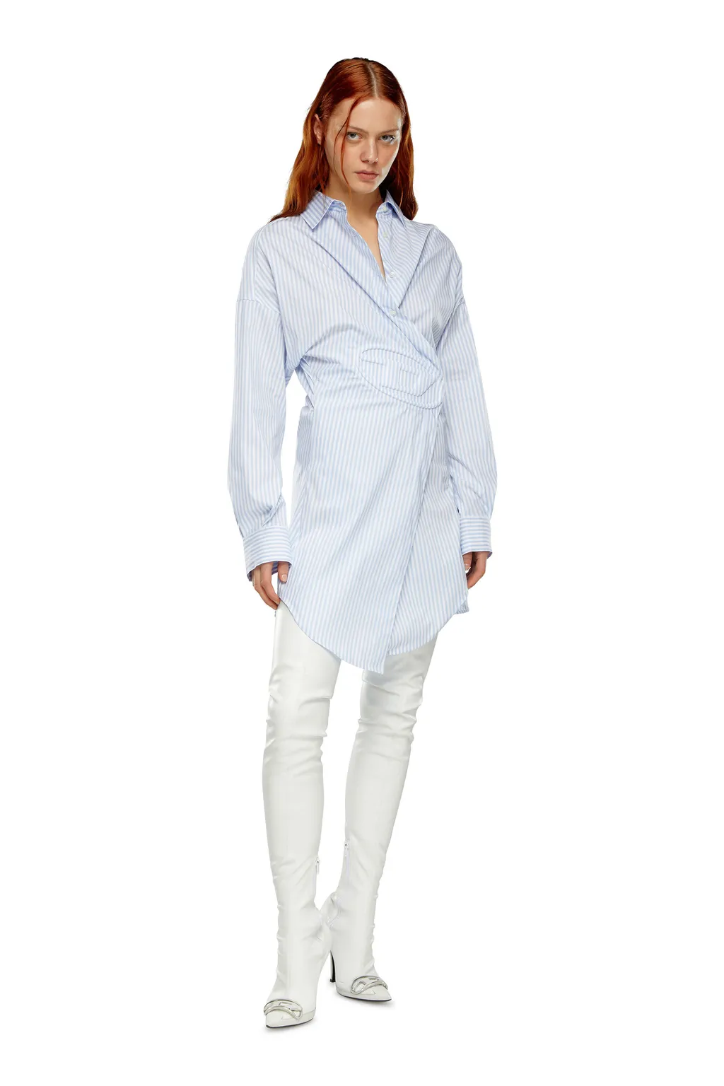 D-Sizen-N2 Striped Shirt Dress