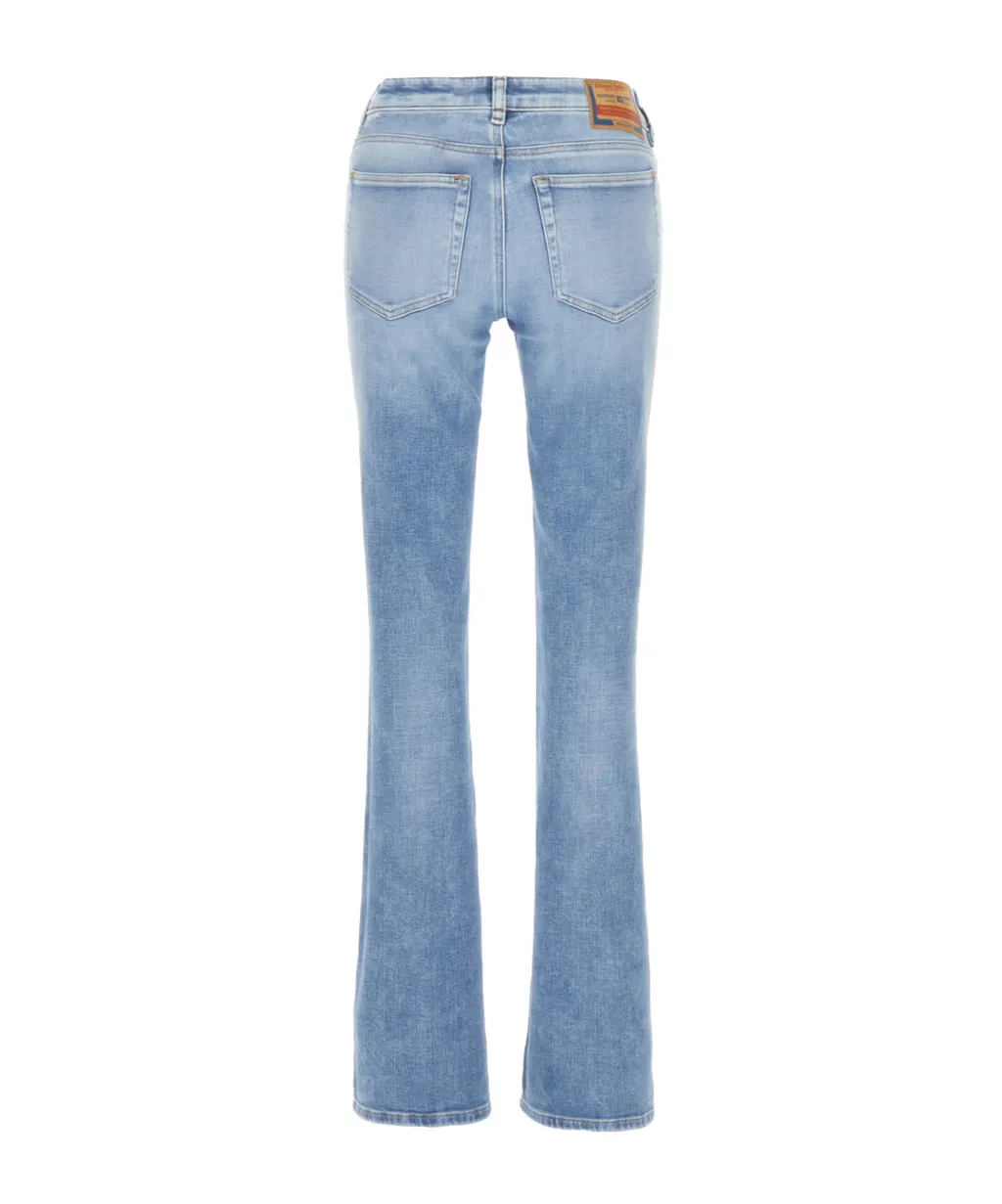 Logo Patch Straight-Leg Slim-Cut Jeans