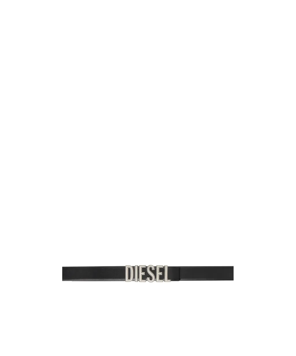 Logo-Lettering Leather Belt