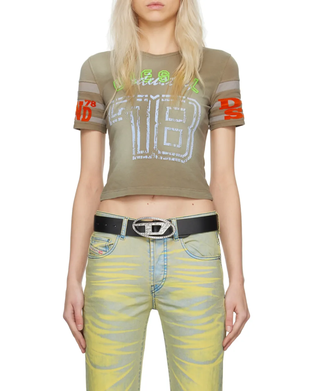 T-Uncusl Flocked-Logo T-Shirt