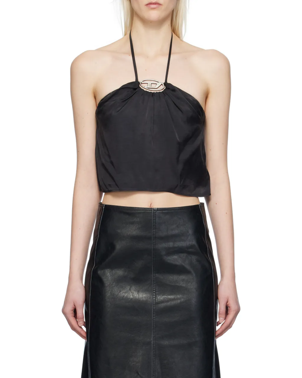 T-Stant-N1 Halterneck Satin Top