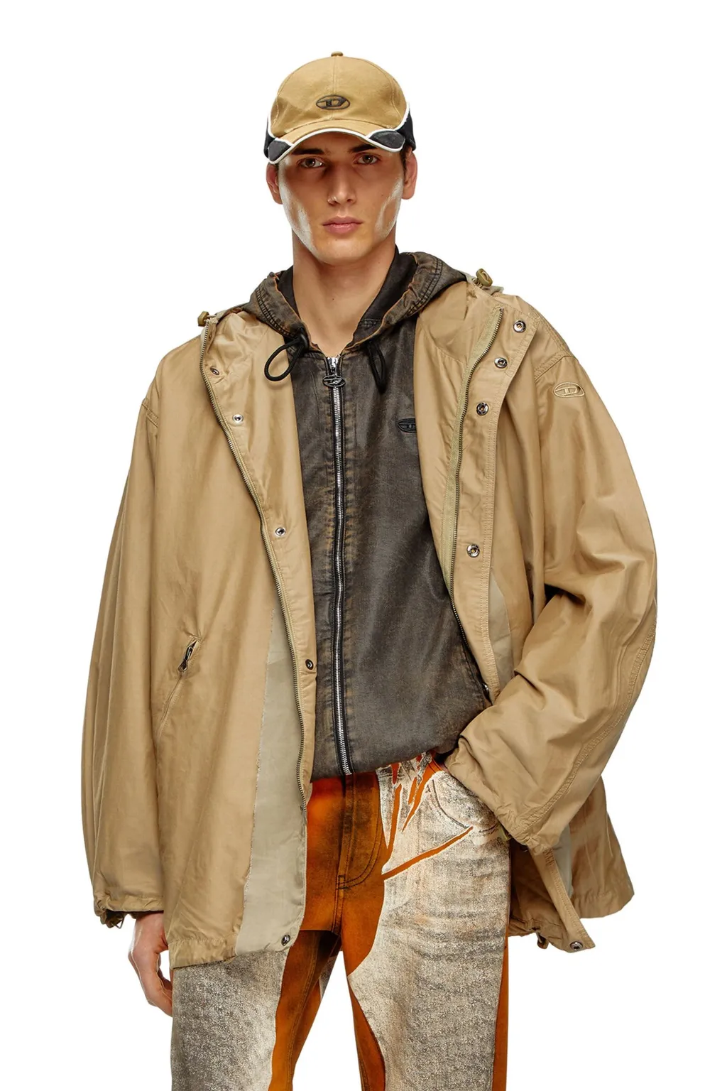 J-Mckell Distressed Panel Detailed Jacket
