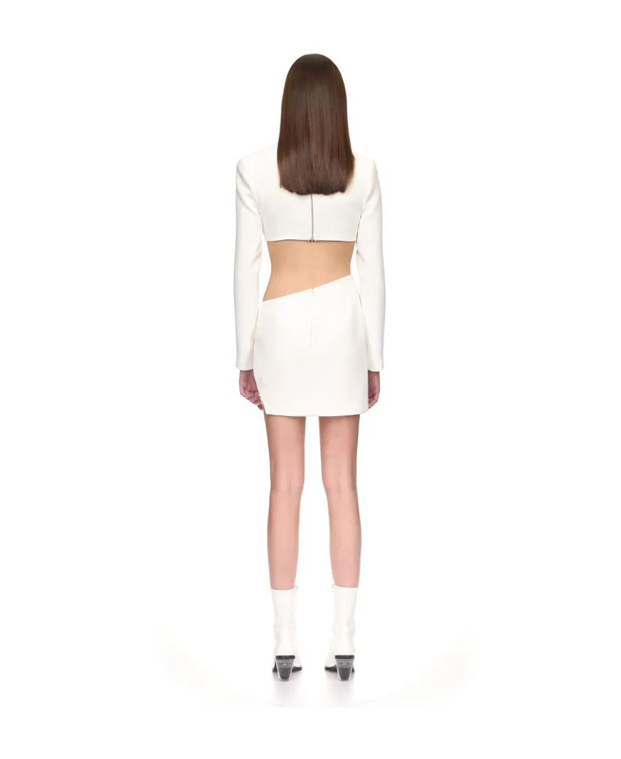 3D Crystal Chain Square Neck Blouse