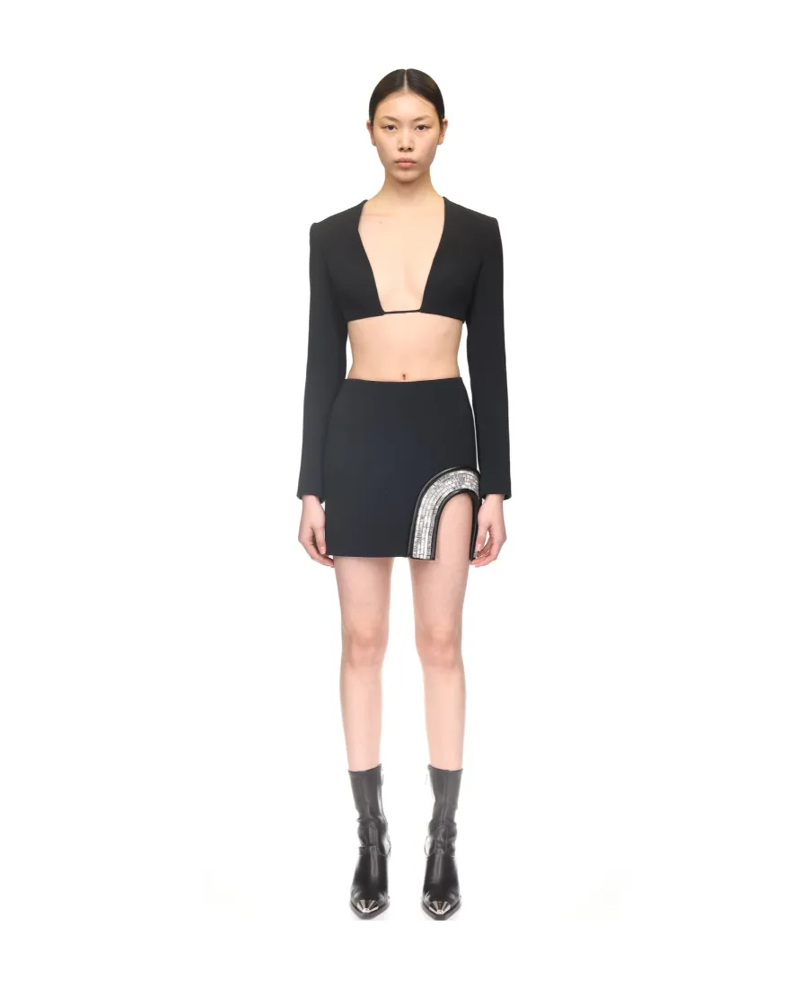Plunging-Neck Crop Top