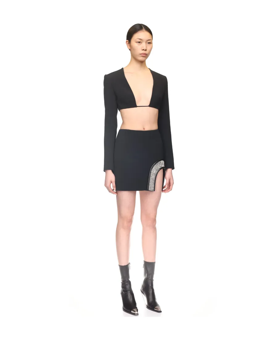 Plunging-Neck Crop Top