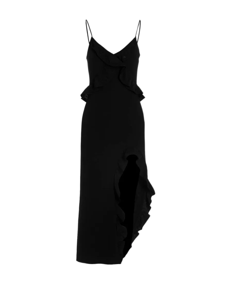 Open Leg Ruffle Accent Dress