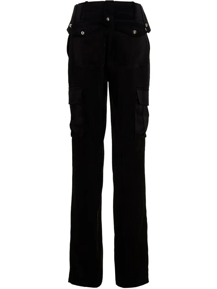 Satin Utility Cargo Pants
