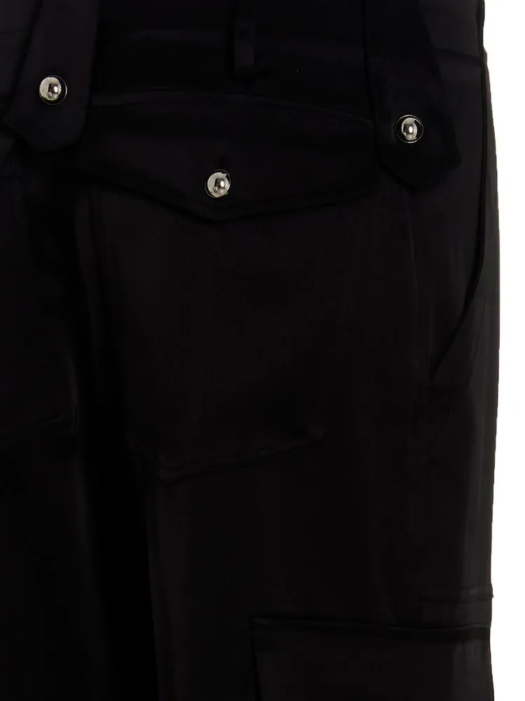 Satin Utility Cargo Pants