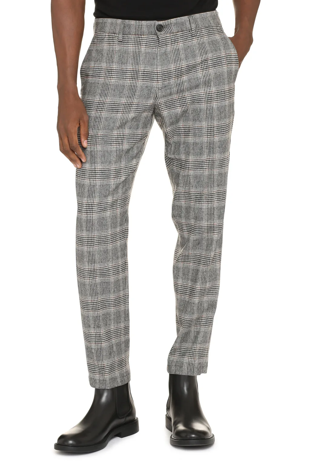 Checked Chino Pants