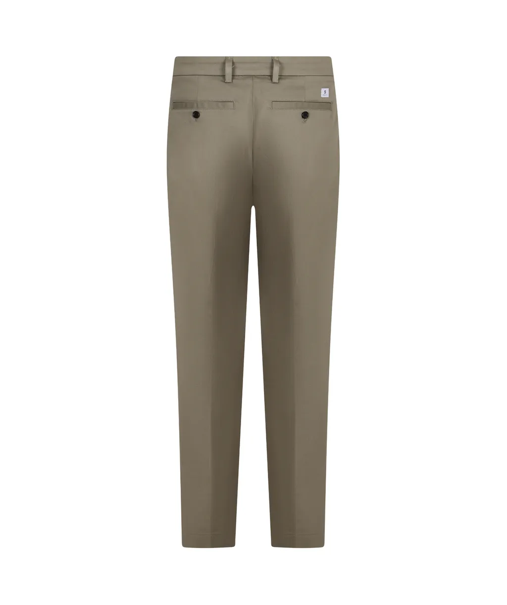 Pleat Detailed Slim Fit Chino Trousers