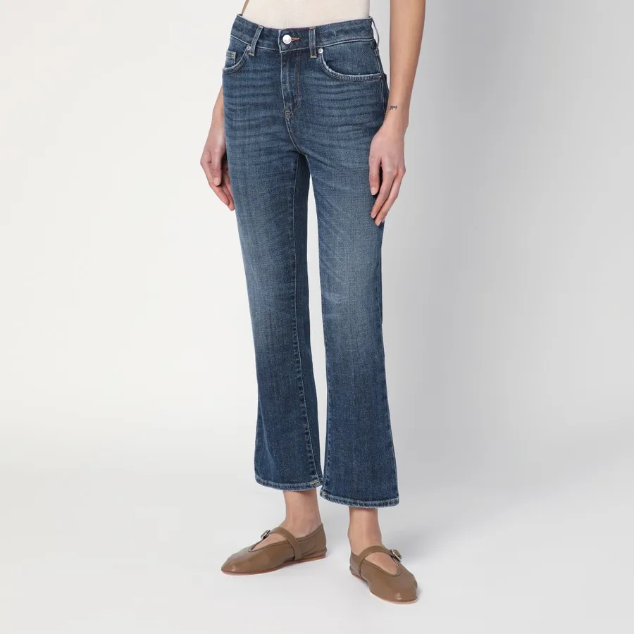 Cotton-Blend Flare Jeans