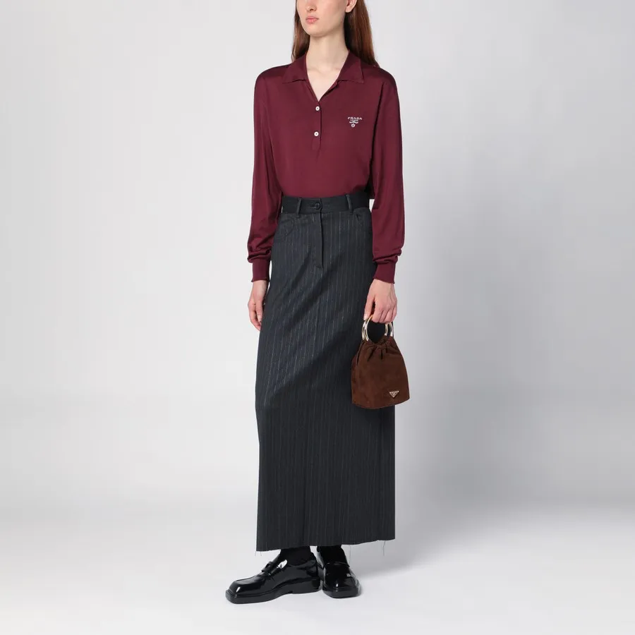 Department 5 Pinstripe Maxi Skirt