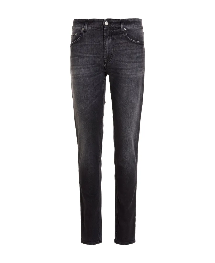 Distressed-Effect Slim-Leg Jeans