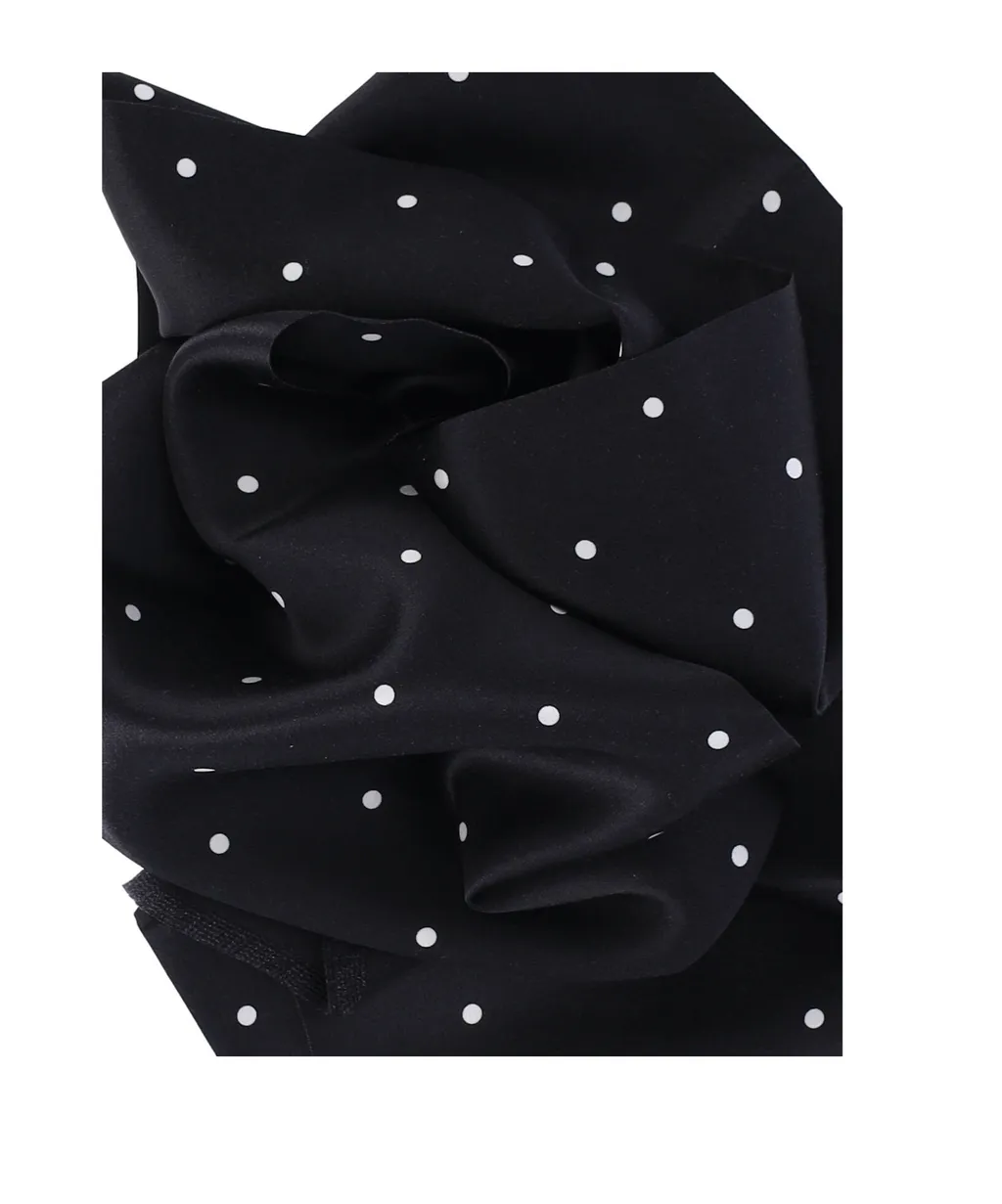 Printed Polka Dot Silk Scarf