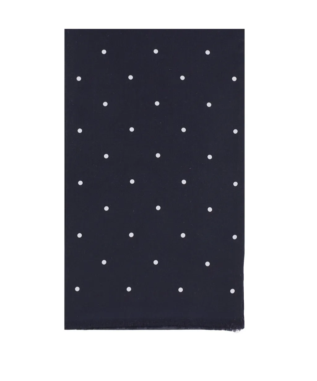 Destin Dot Printed Frayed Scarf