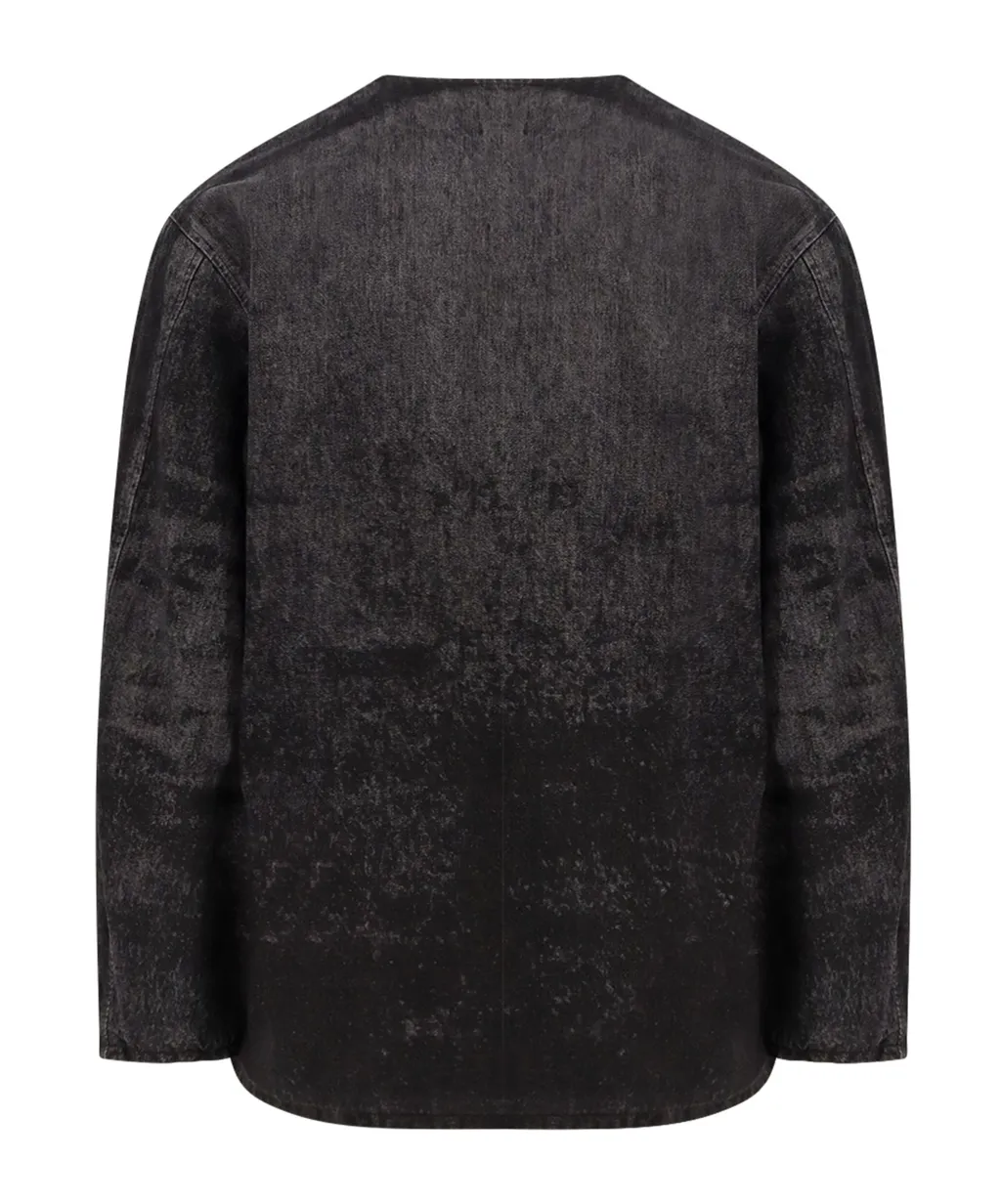 V-Neck Button-Up Jacket