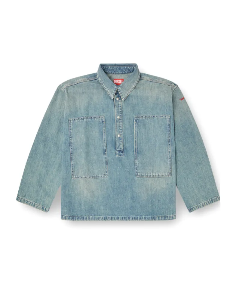 Pocket-Detail Denim Shirt