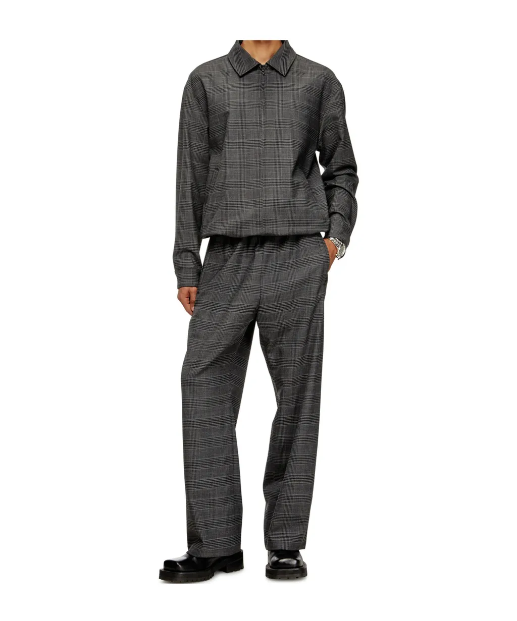 J-Ting Checked Zip-Up Shirt Jacket