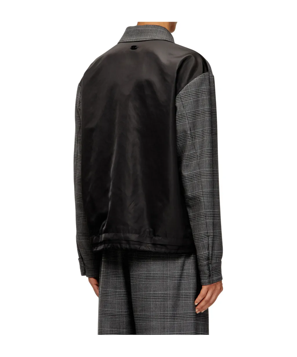 J-Ting Checked Zip-Up Shirt Jacket