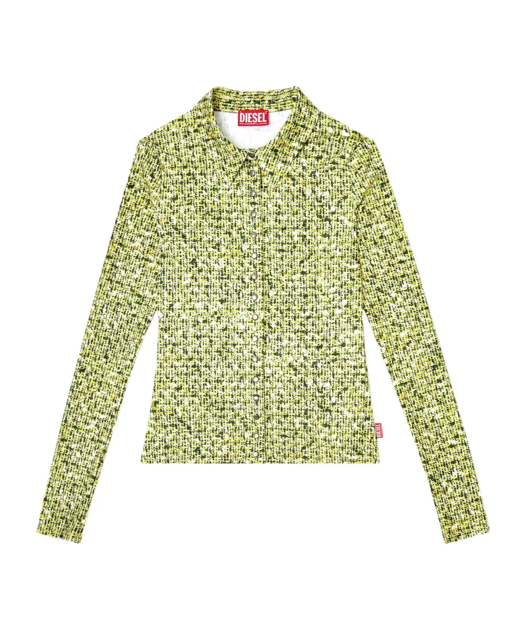 Long-Sleeve Patterned Top
