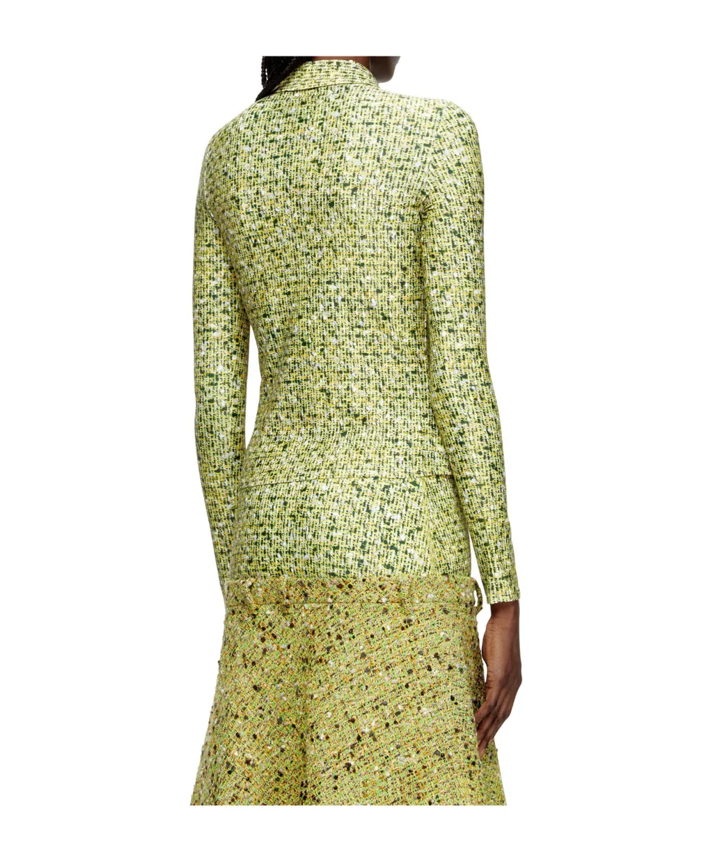Long-Sleeve Patterned Top