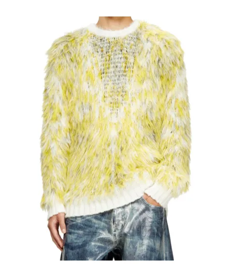 Jumper In Fluffy Jacquard Knit
