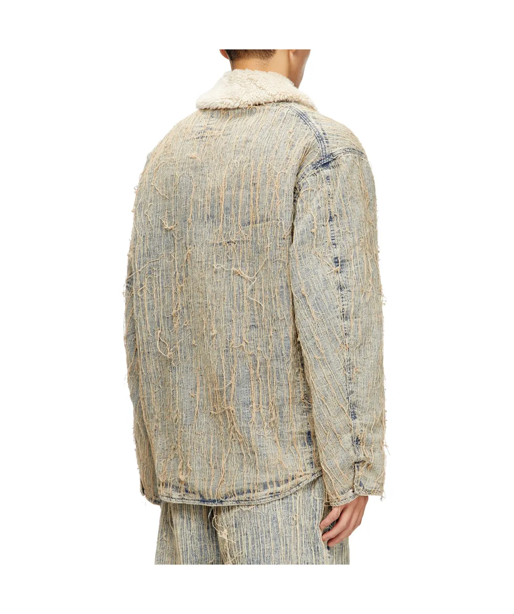 Floating-Thread Jacquard Denim Jacket
