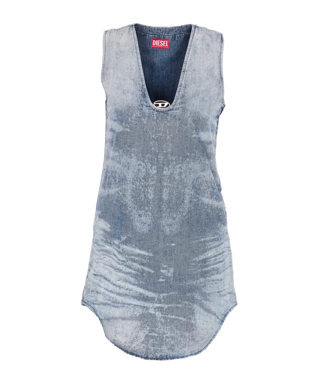 Sleeveless Denim Dress