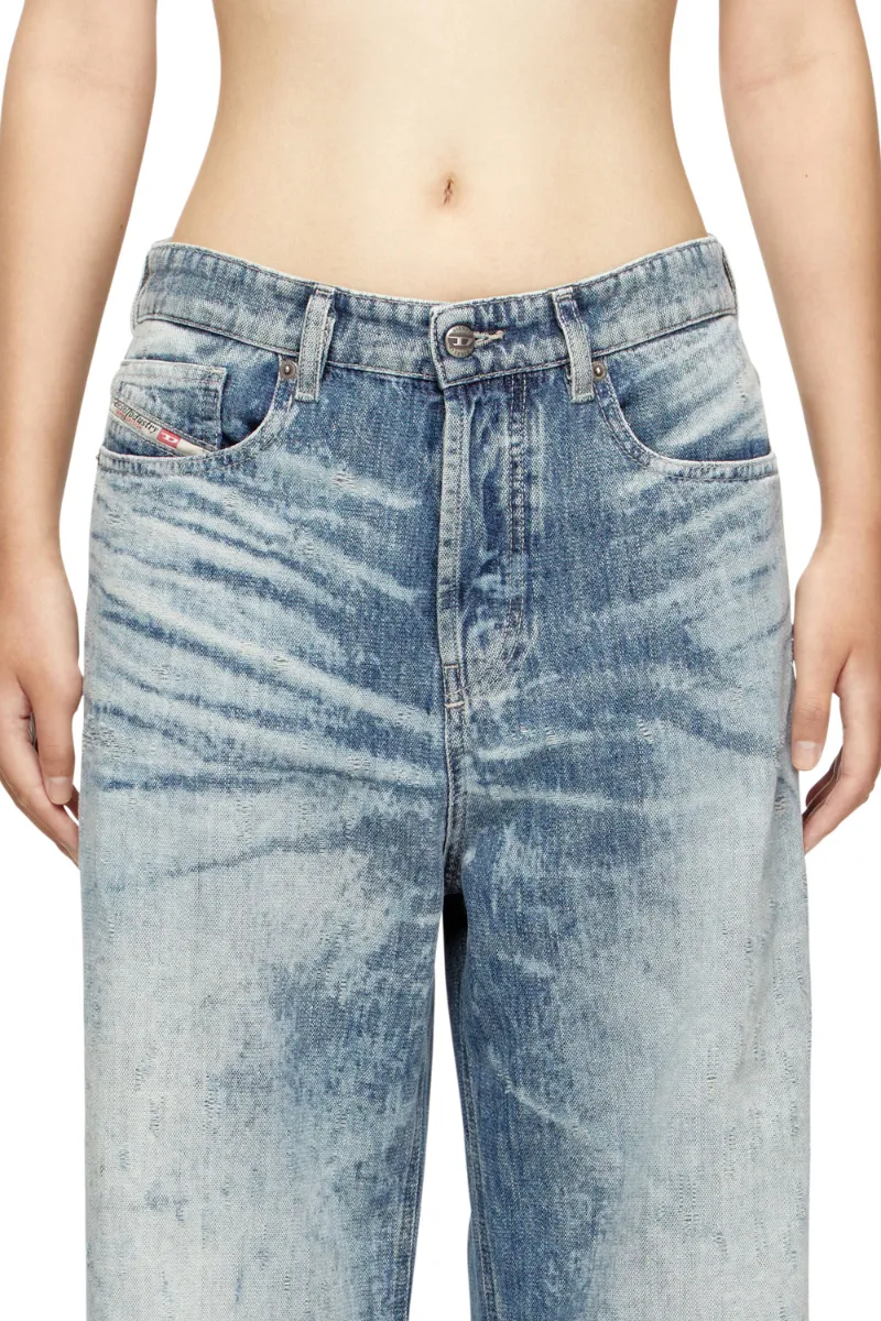 Logo Patch Wide Leg Jeans