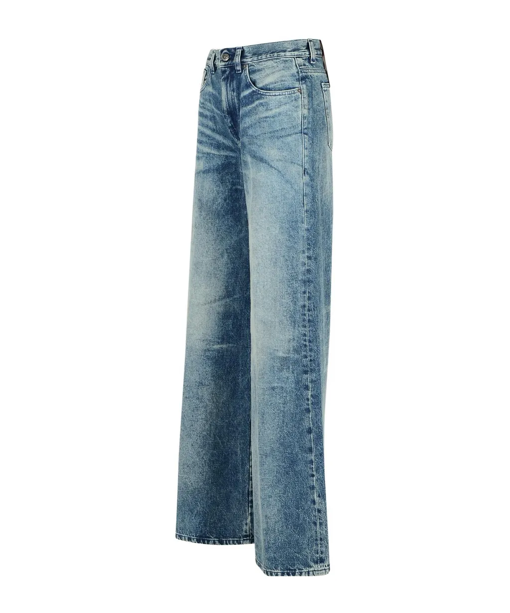 Logo Patch Wide-Leg Jeans