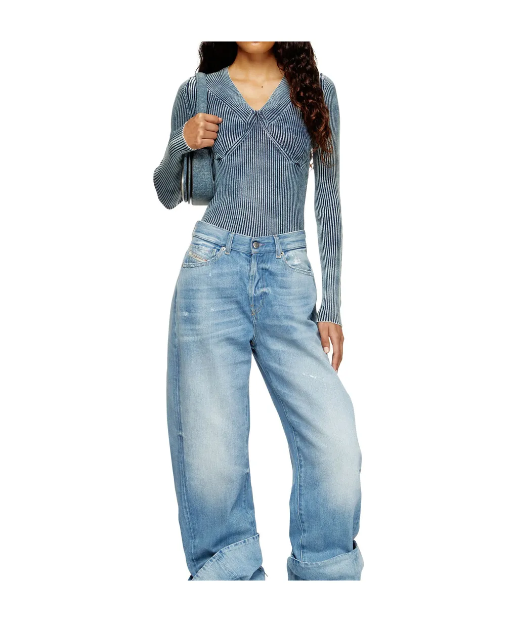 Ribbed V-Neck Top
