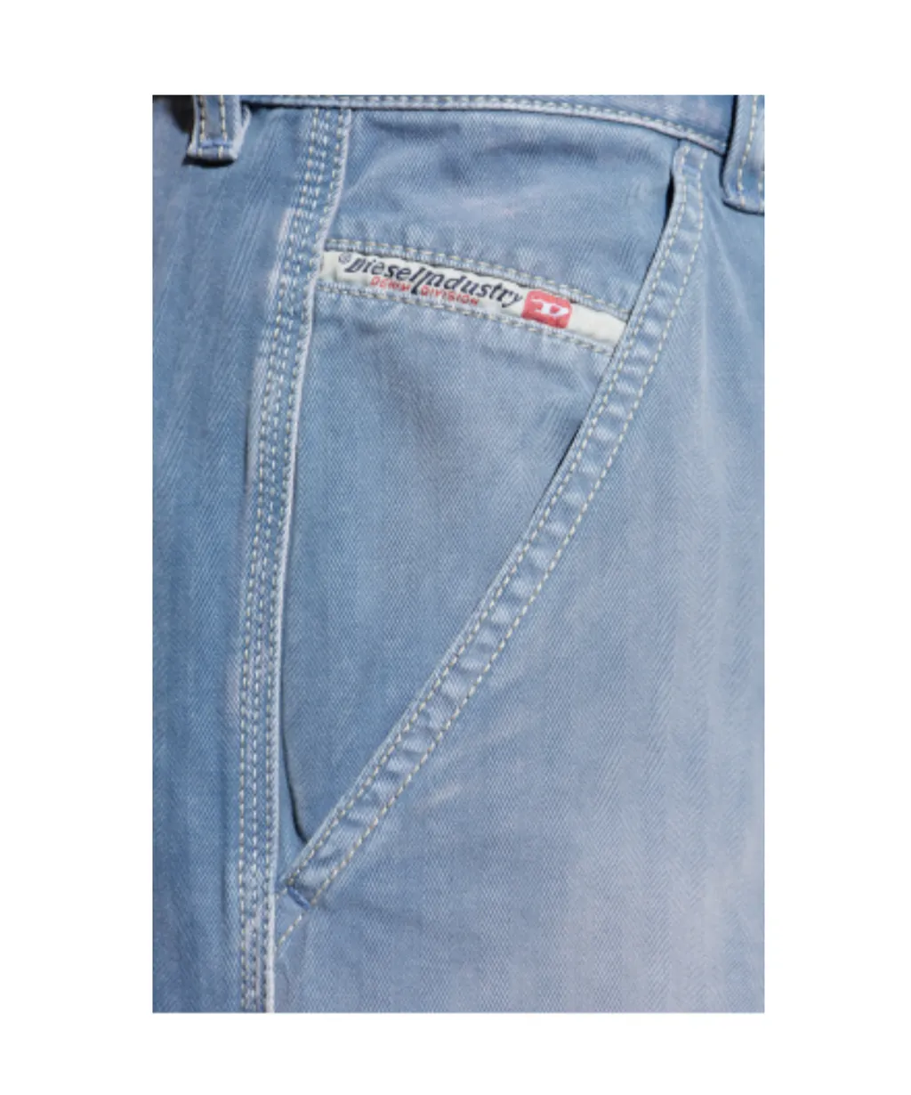 D-Touch Cargo Wide-Leg Jeans