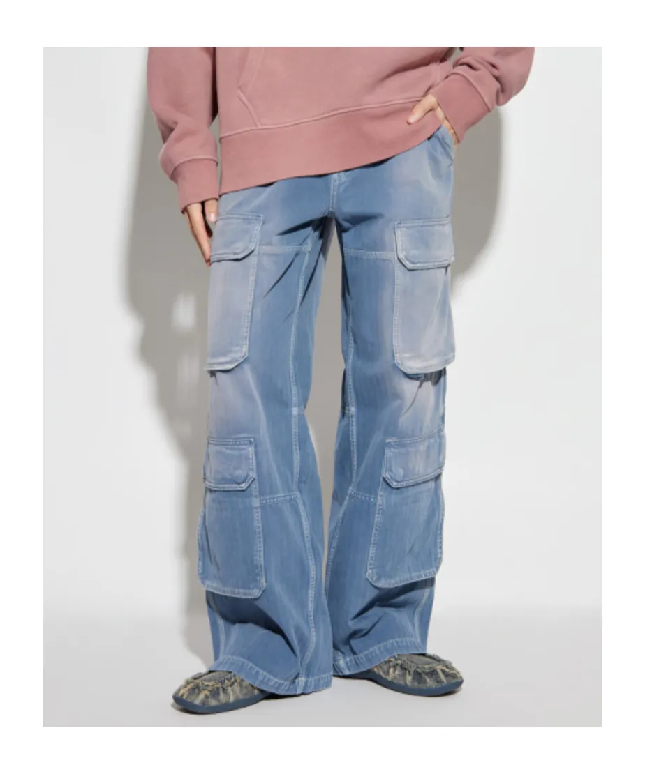 D-Touch Cargo Wide-Leg Jeans