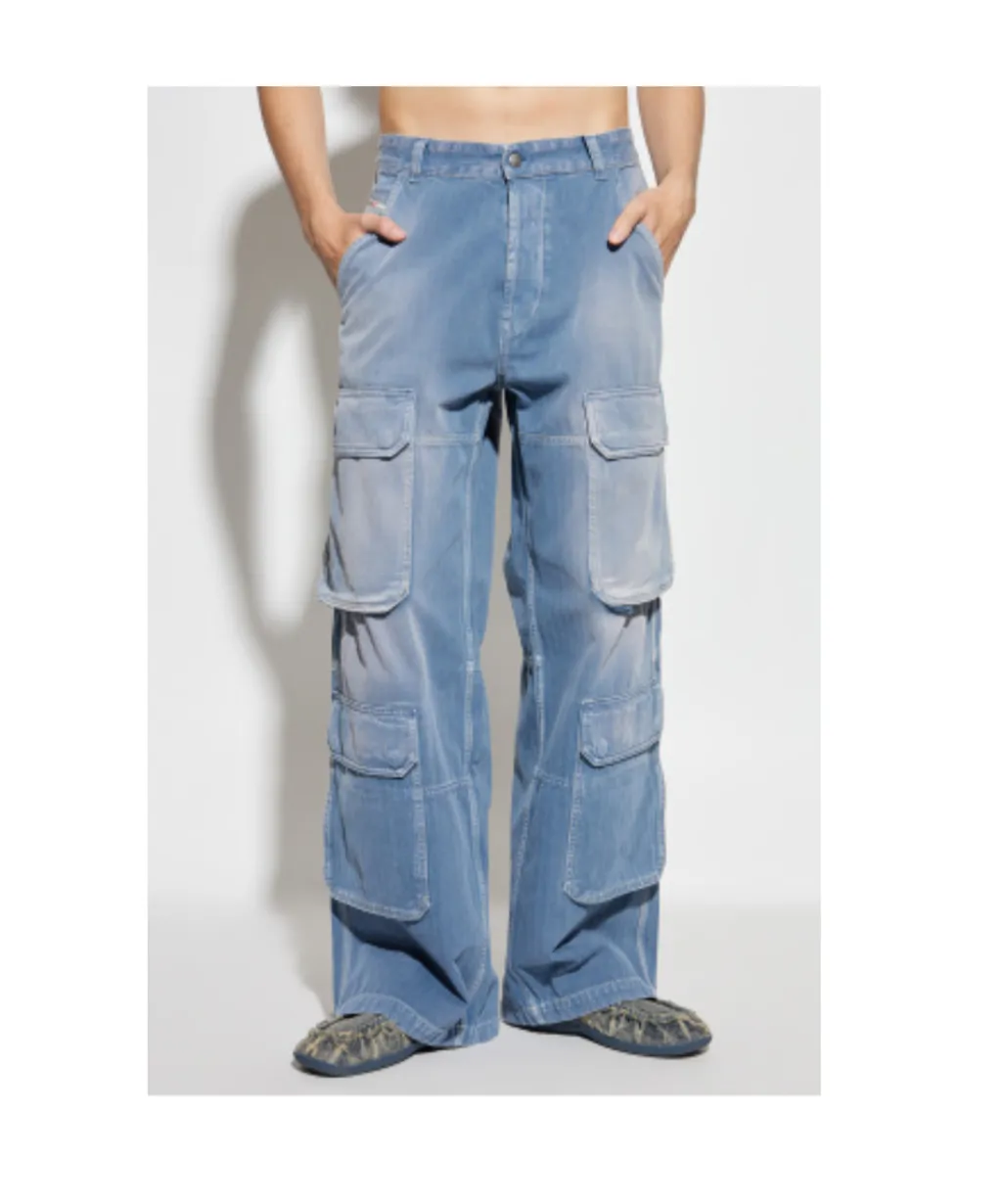 D-Touch Cargo Wide-Leg Jeans