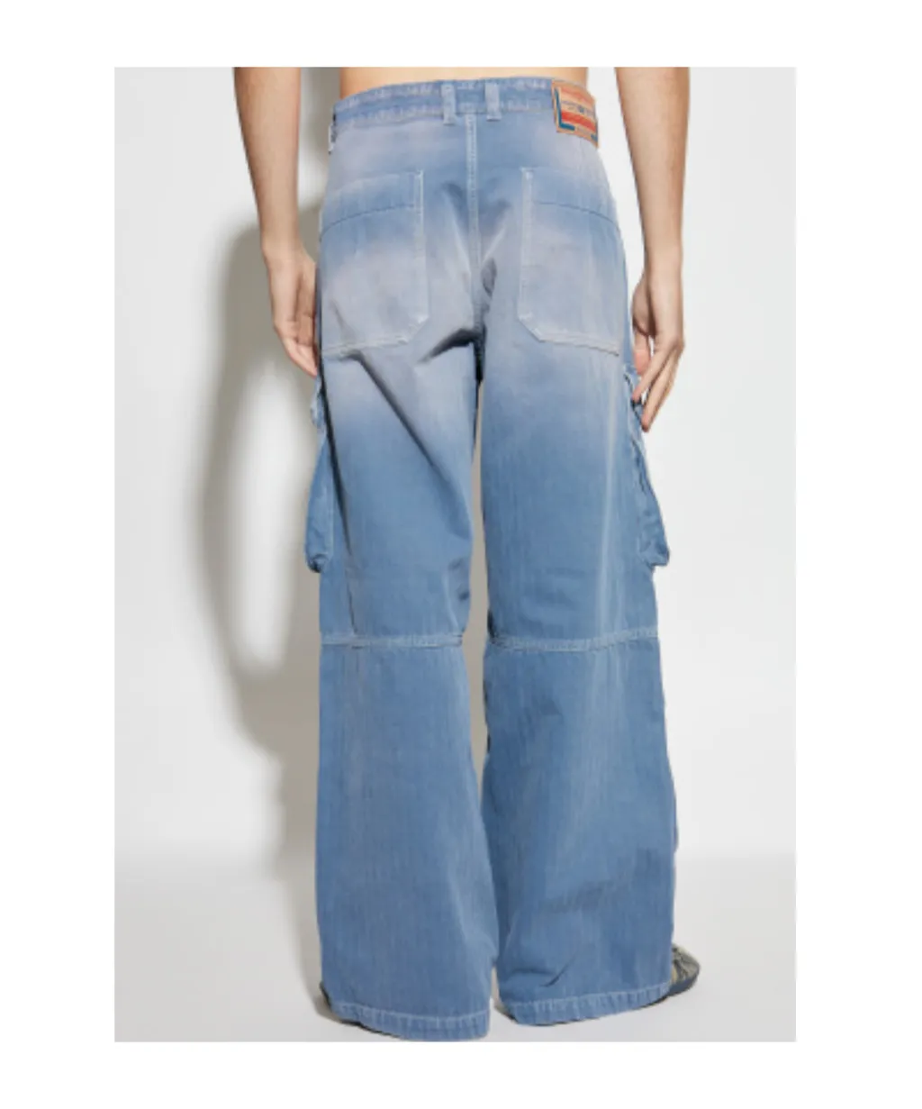 D-Touch Cargo Wide-Leg Jeans