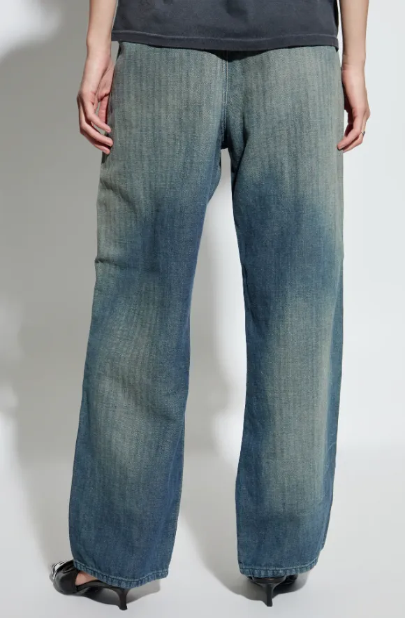 D-Phant-Chino Herringbone Faded Jeans