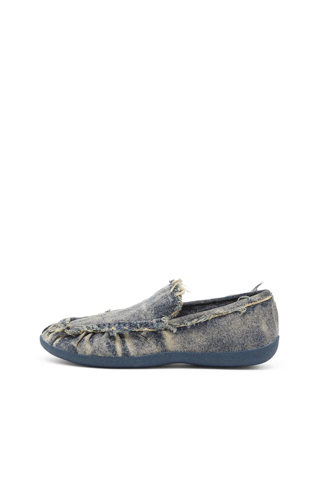 D-Shock Moc Frayed Denim Loafers