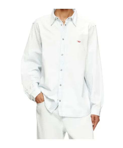 D-Simply Logo-Embroidered Cotton Shirt