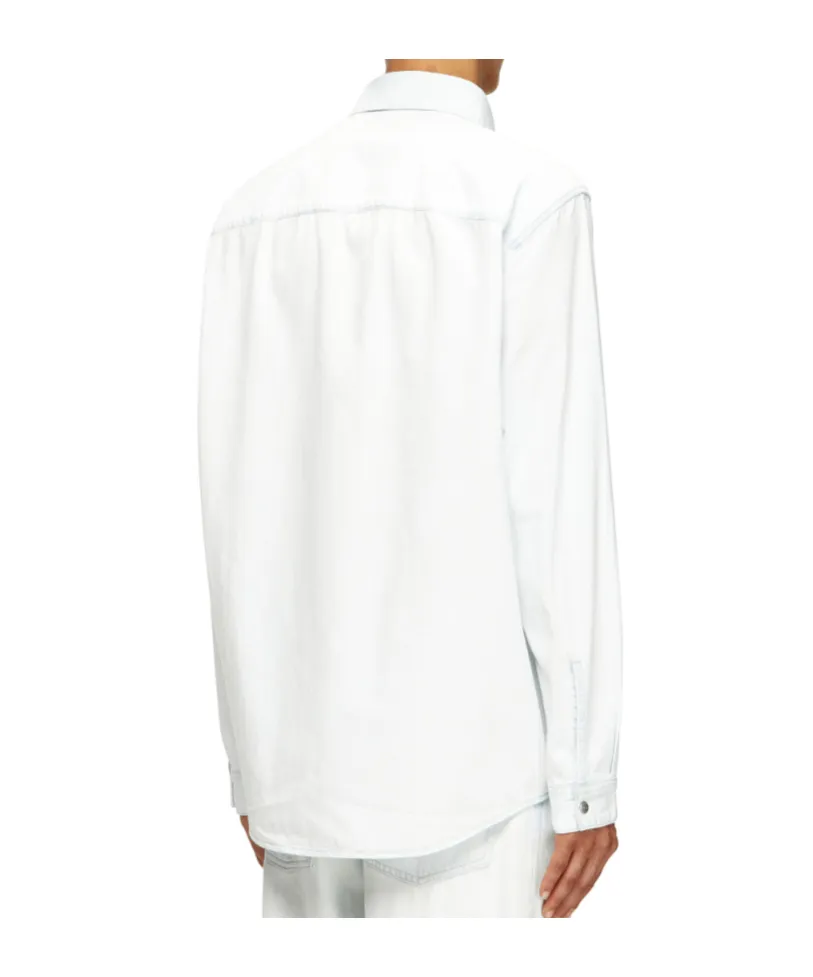 D-Simply Logo-Embroidered Cotton Shirt