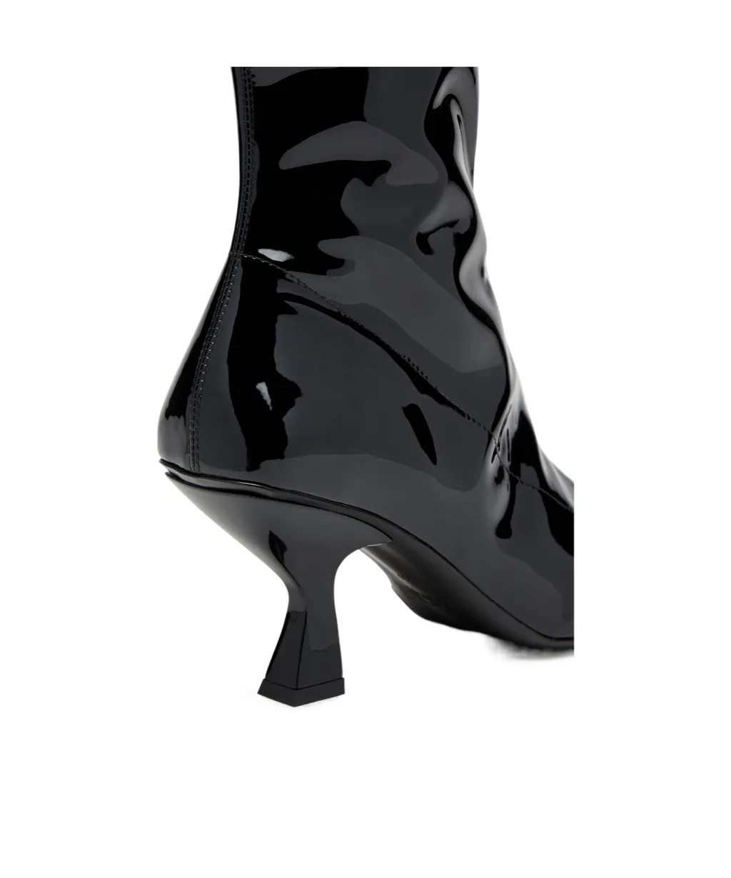 75Mm Amber Logo-Plaque Ankle Boots