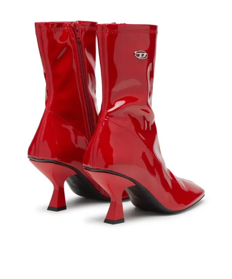 75Mm Amber Logo-Plaque Ankle Boots