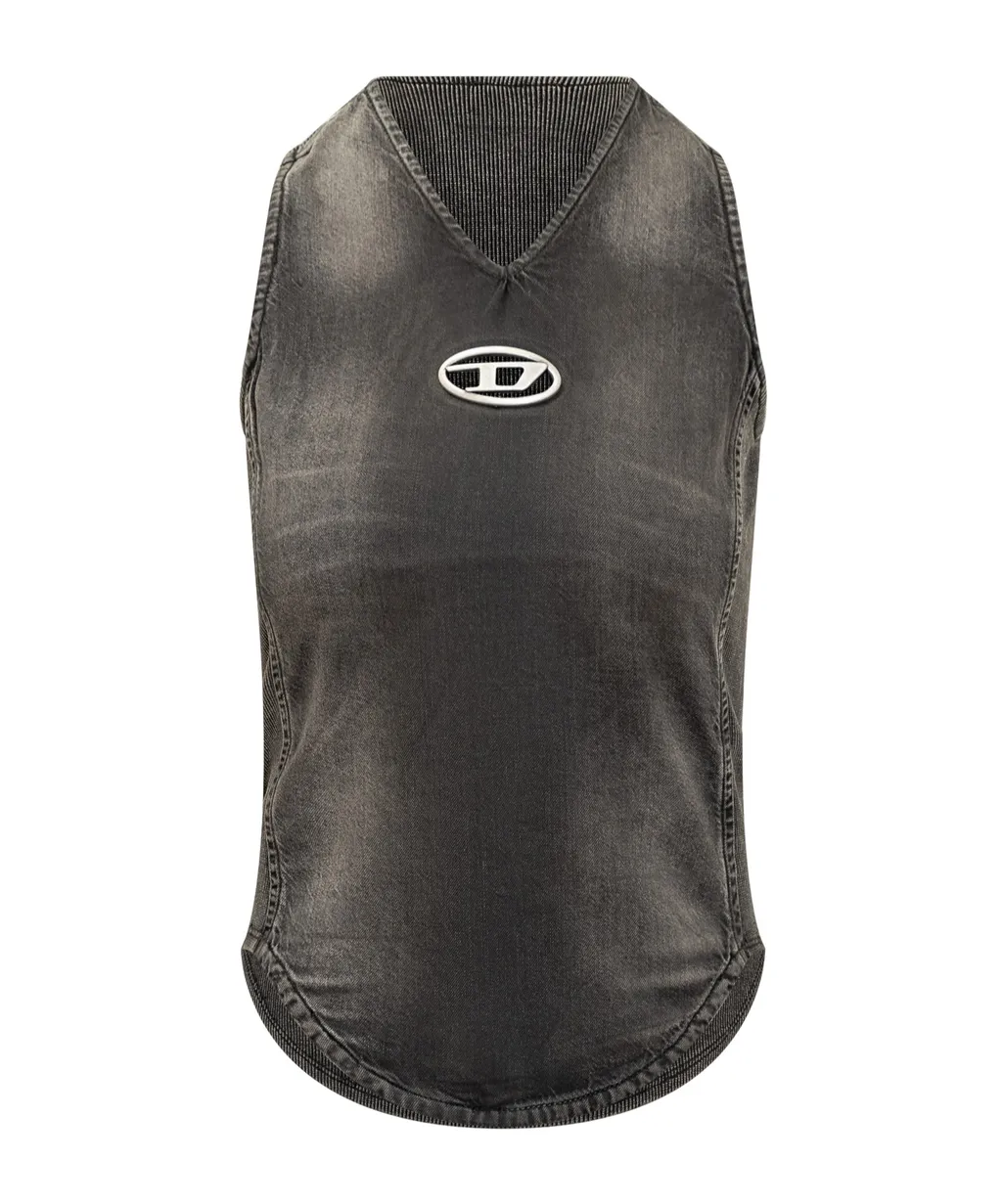 Logo Plaque Sleeveless Top